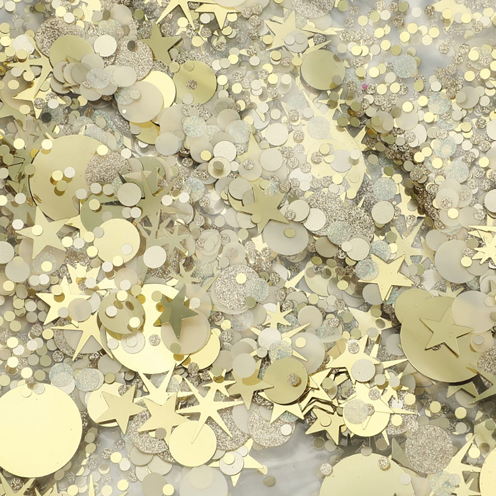 Confetti Glam Clear Mini Backpack with Gold Confetti