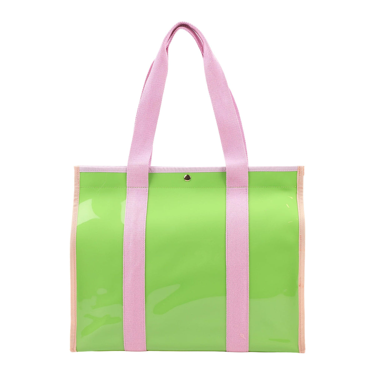 Colorblock Vinyl Tote Bag