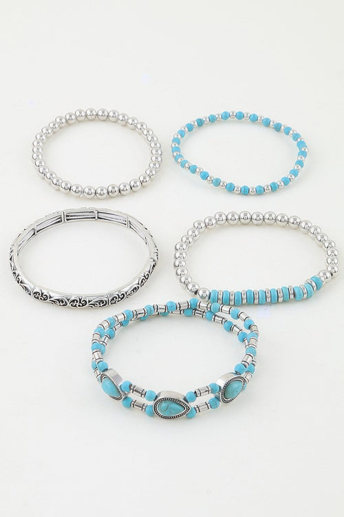 Antique Teardrop Beaded Bracelet