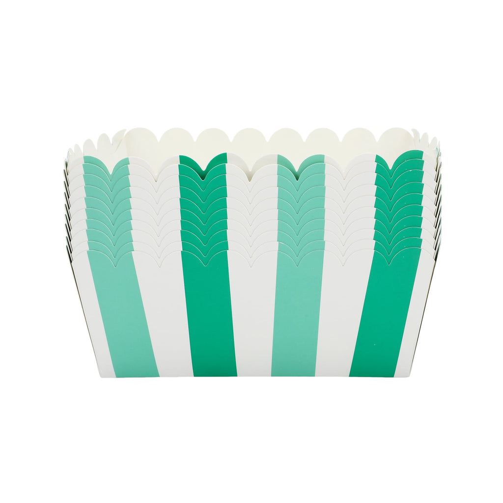 Game Day Green & White Snack Trays (10 Pack)