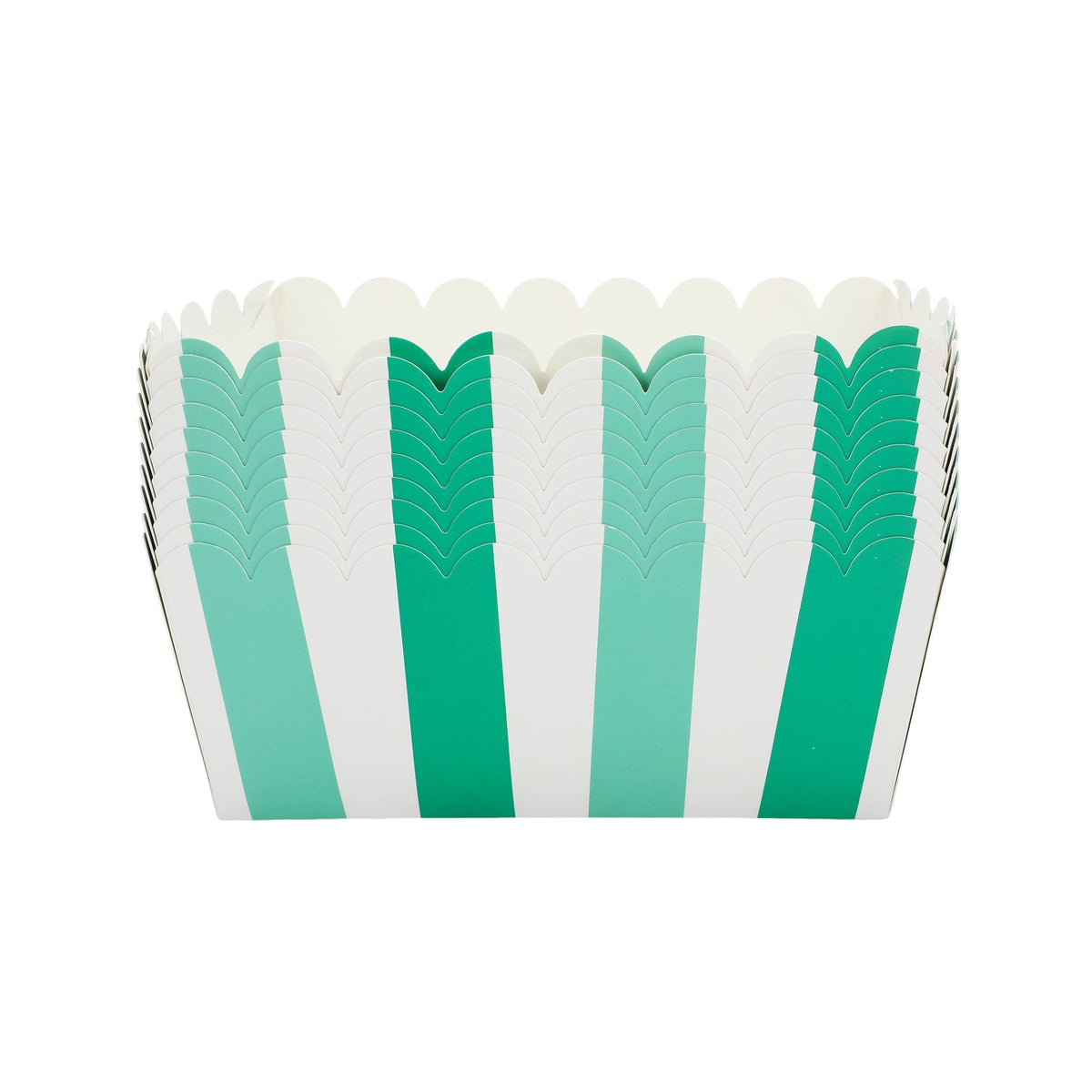 Game Day Green & White Snack Trays (10 Pack)