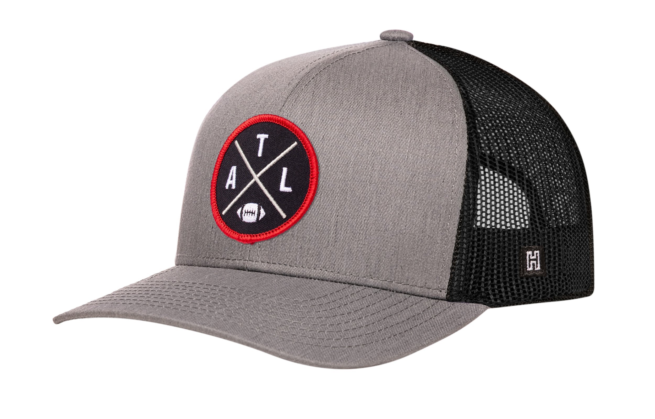 Atlanta Trucker Hat  |  Black ATL X Football Snapback