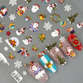 Namrec Christmas Nail Decals 5D Embossed Tree Santa Snowflake 2 Sheets